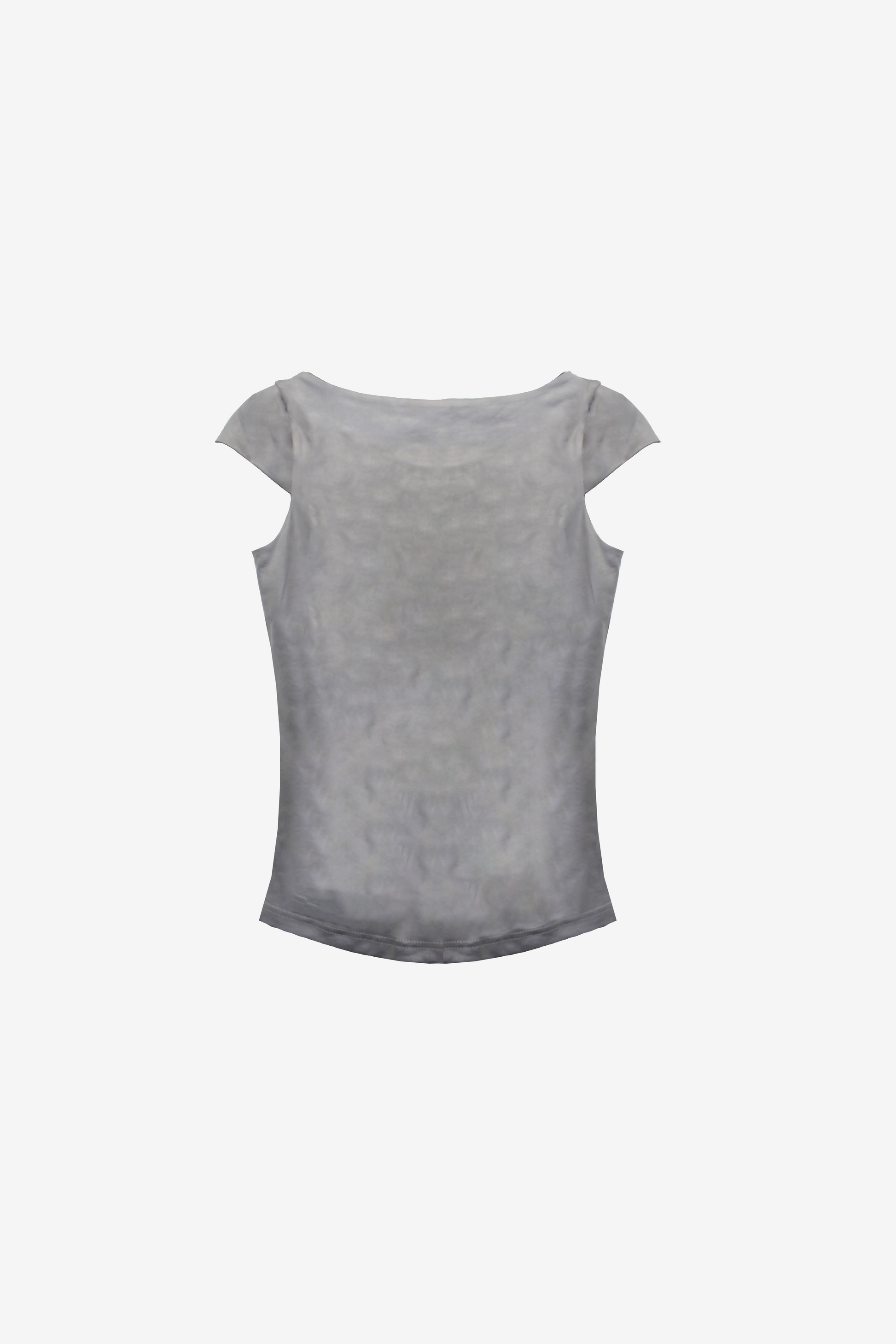 T-Shirt In Viscosa Silver Effetto Pelle | MARINELLA GALLONI