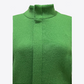 Cappotto A Collo Alto Verde | MARINELLA GALLONI