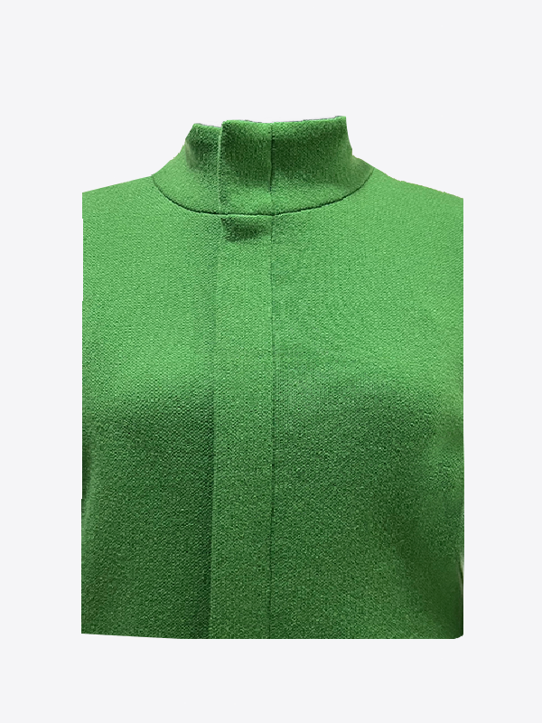 Cappotto A Collo Alto Verde | MARINELLA GALLONI