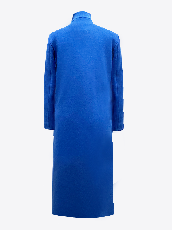 Cappotto Collo Alto Blu Cobalto | MARINELLA GALLONI