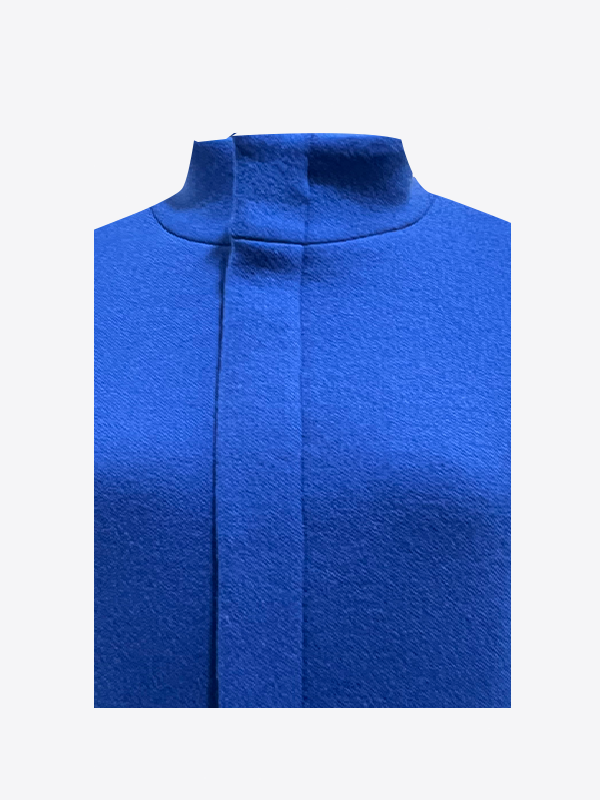 Cappotto A Collo Alto Blu Cobalto | MARINELLA GALLONI