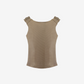 Top Scollo A Barca Caramel Mesh | MARINELLA GALLONI