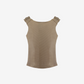 Top Scollo A Barca Caramel Mesh | MARINELLA GALLONI