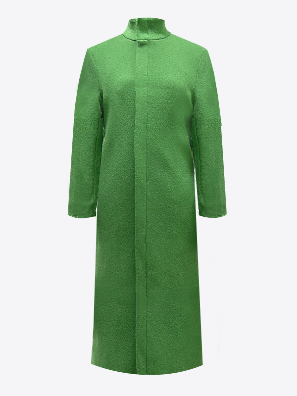 Cappotto A Collo Alto Verde | MARINELLA GALLONI