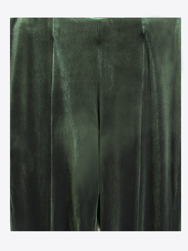 MARINELLA GALLONI | Pantaloni Svasati Velluto Verde