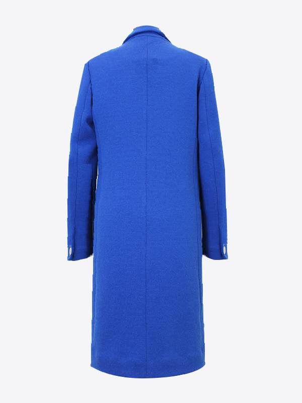 Cappotto Monopetto In Lana Blu Cobalto | MARINELLA GALLONI