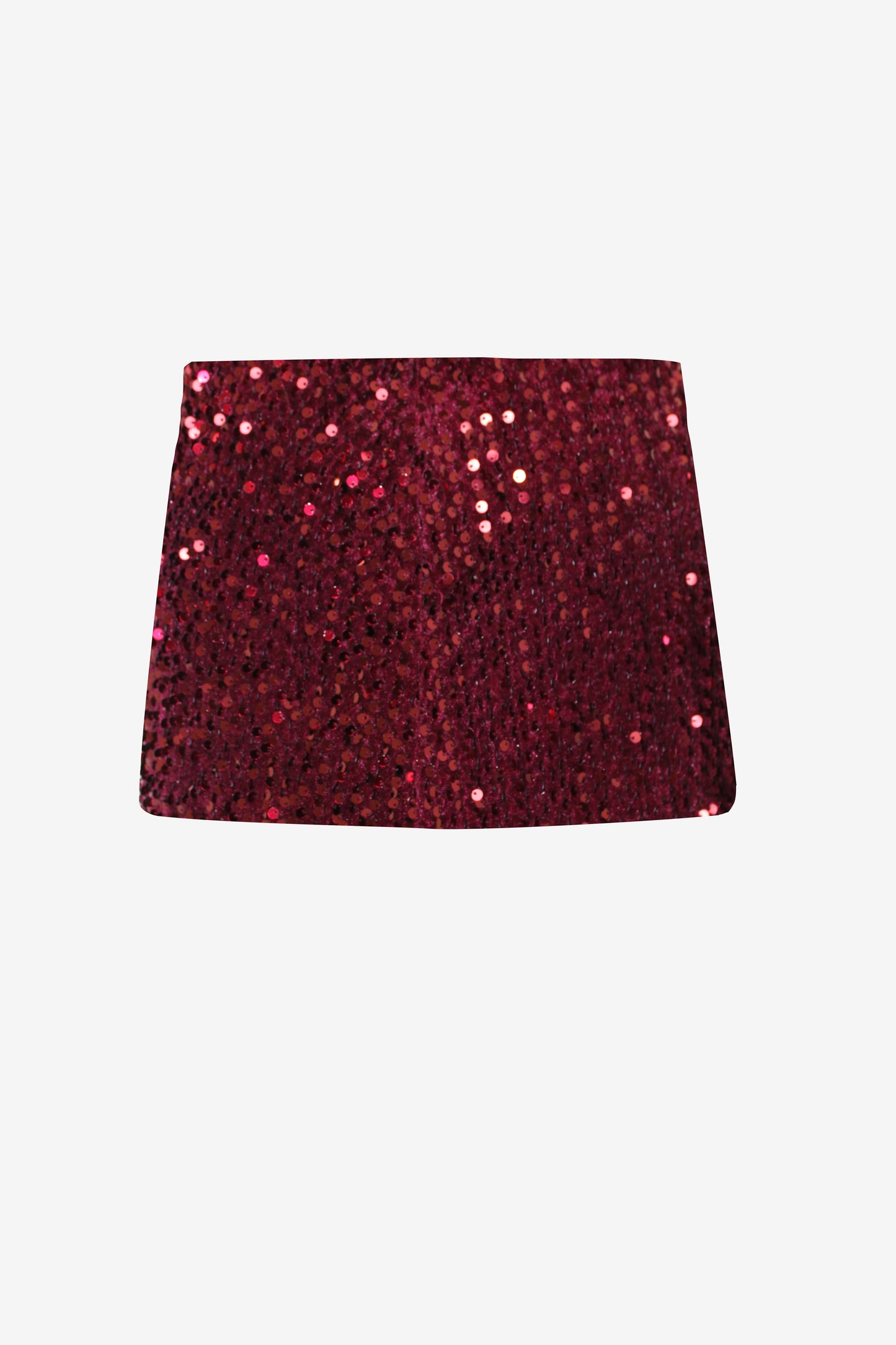 Gonna In Velluto Bordeaux E Paillettes Bordeaux | MARINELLA GALLONI