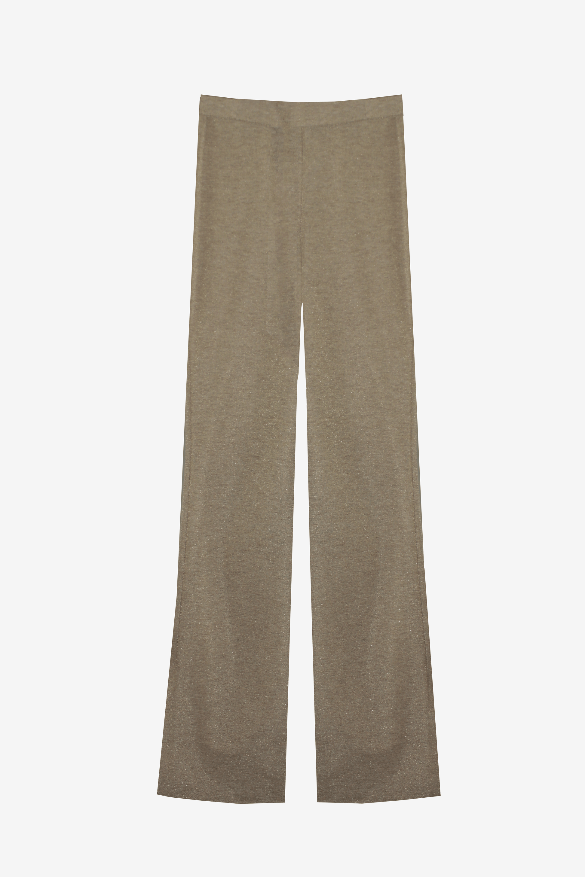 Pantaloni Svasati In Viscosa Metallizzata Oro | MARINELLA GALLONI